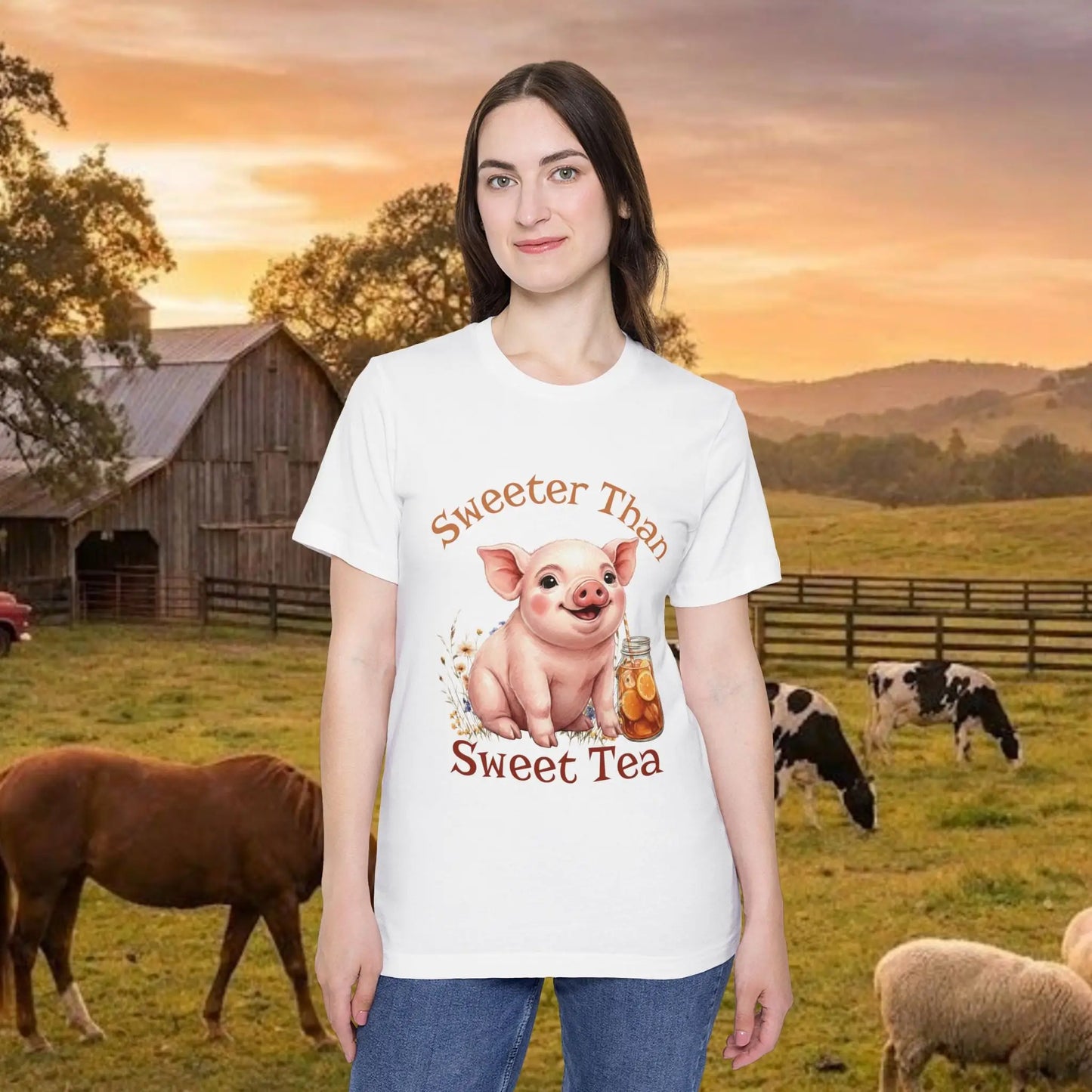 The "Sweet Tea & Southern Sass Pig" Tee