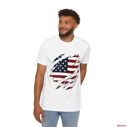 Torn American Flag TeeProduct Details: White / L T-Shirt