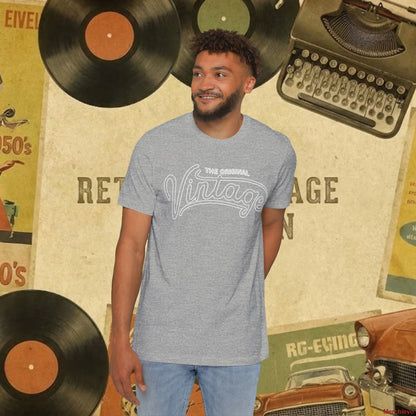 Vintage 1950s Retro Pattern T-Shirt Athletic Heather / XS T-Shirt