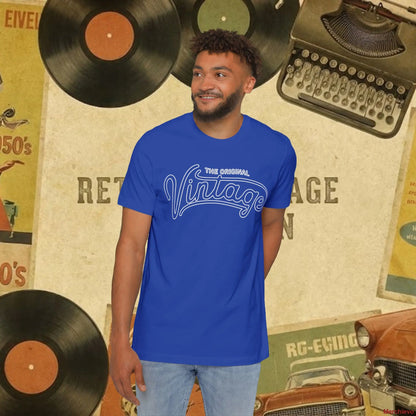 Vintage 1950s Retro Pattern T-Shirt True Royal / XS T-Shirt