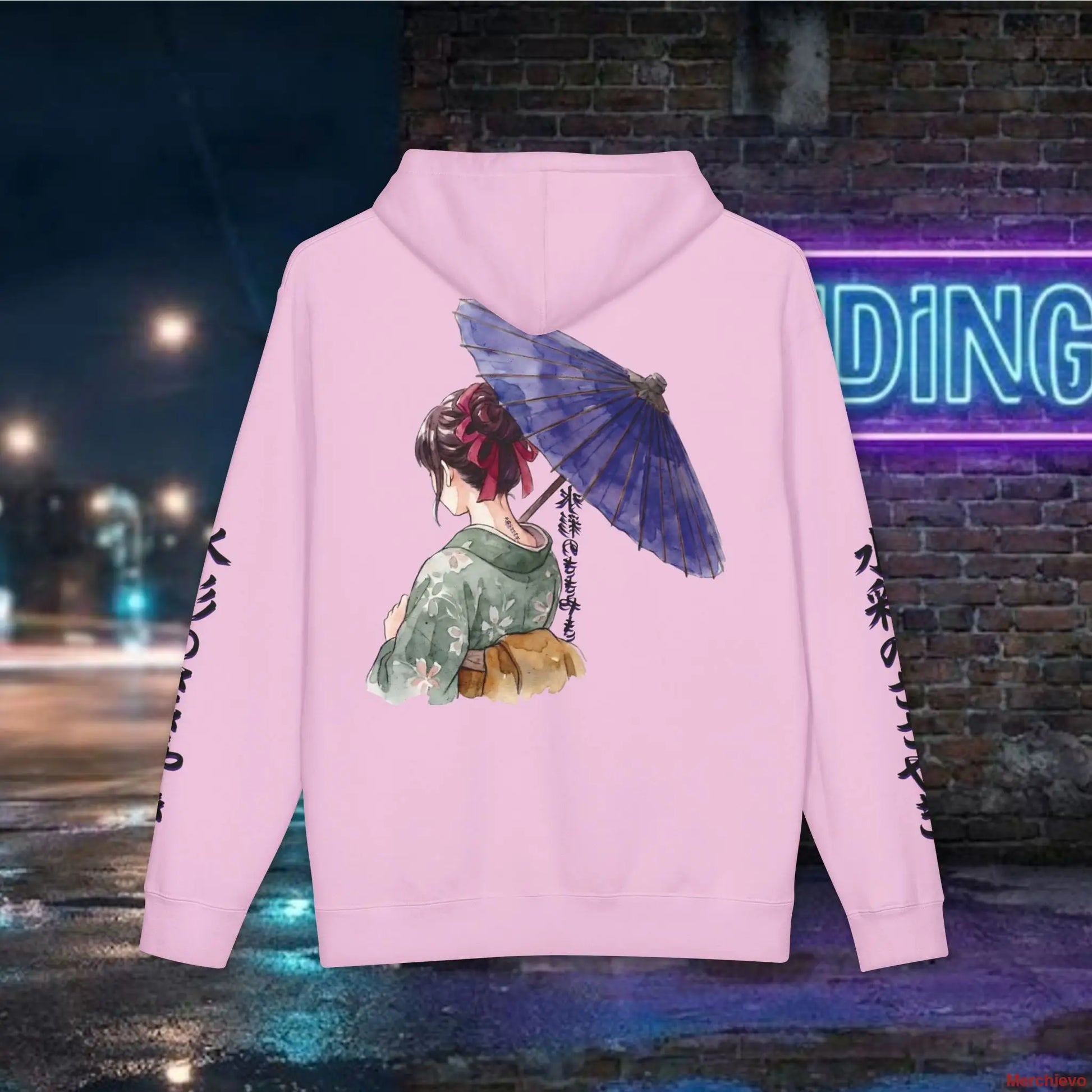 Vintage Japanese Kimono Girl Hoodie — Classic Art Aesthetic Hoodie