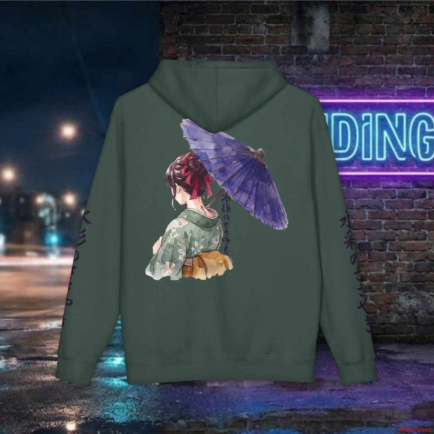 Vintage Japanese Kimono Girl Hoodie — Classic Art Aesthetic Hoodie