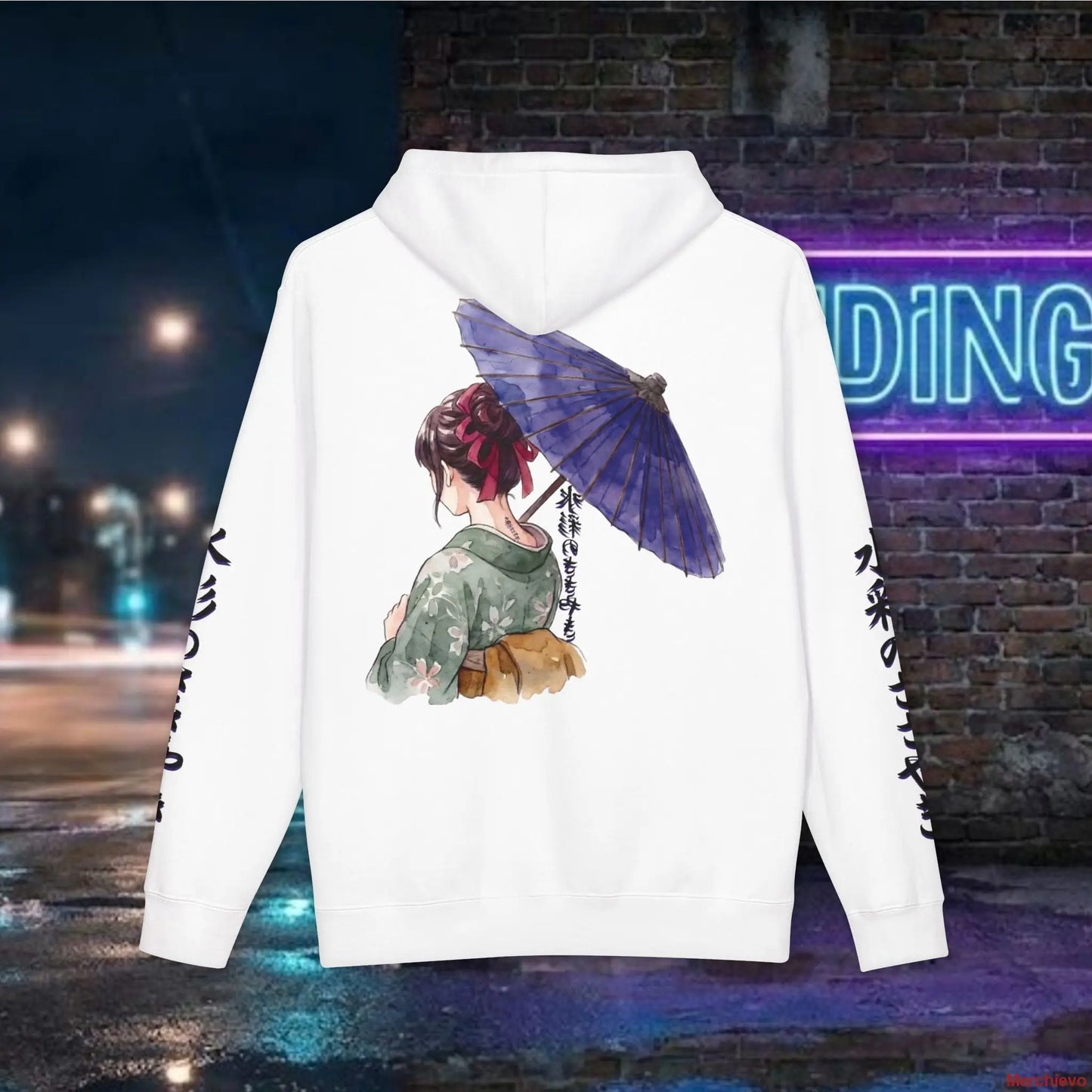 Vintage Japanese Kimono Girl Hoodie — Classic Art Aesthetic Hoodie