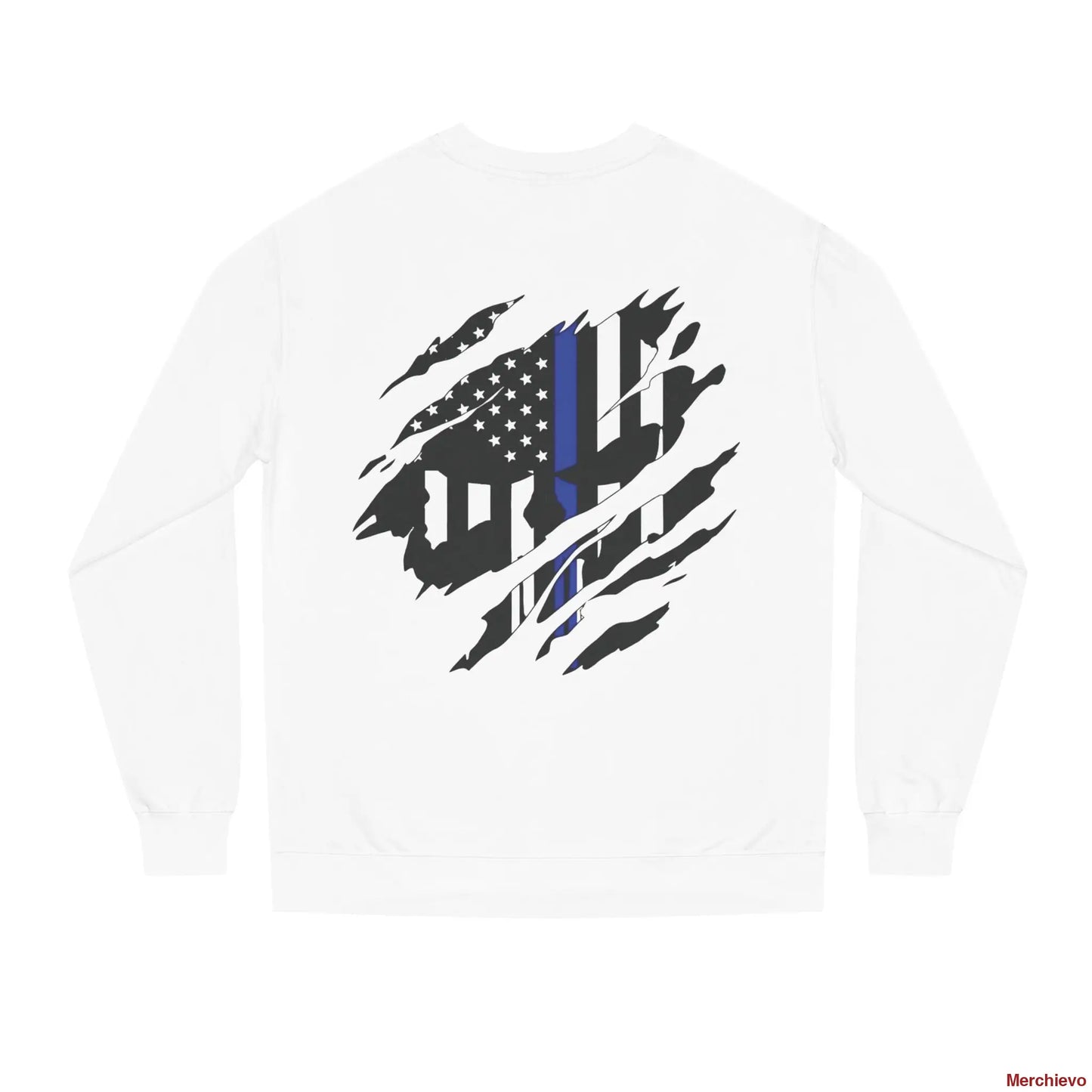 Vintage Loyalty Shredded Flag Sweatshirt S / White Sweatshirt