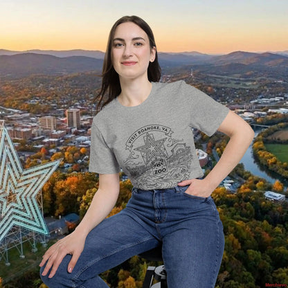Visit Roanoke VA Graphic Tee – Star City of the South Black Print Shirt T-Shirt
