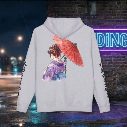 Watercolor Whispers  Silhouette Hoodie — Anime Art Sweatshirt